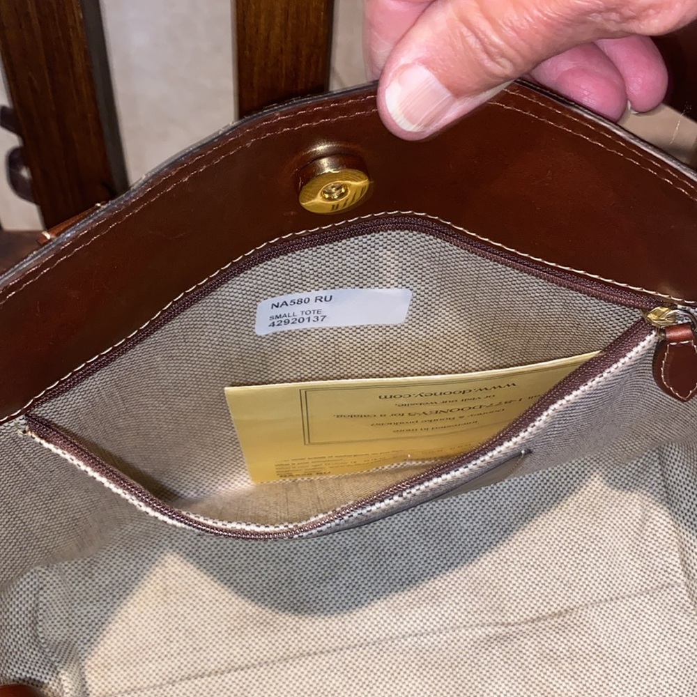 Dooney & Bourke Pumpkin Burnt Orange Monogram Canvas Small Tote,New without tags - Picture 10 of 15